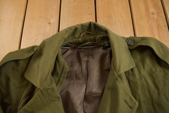 Vintage 1950s OG 107 Military Overcoat / Army Trench Coat / Army