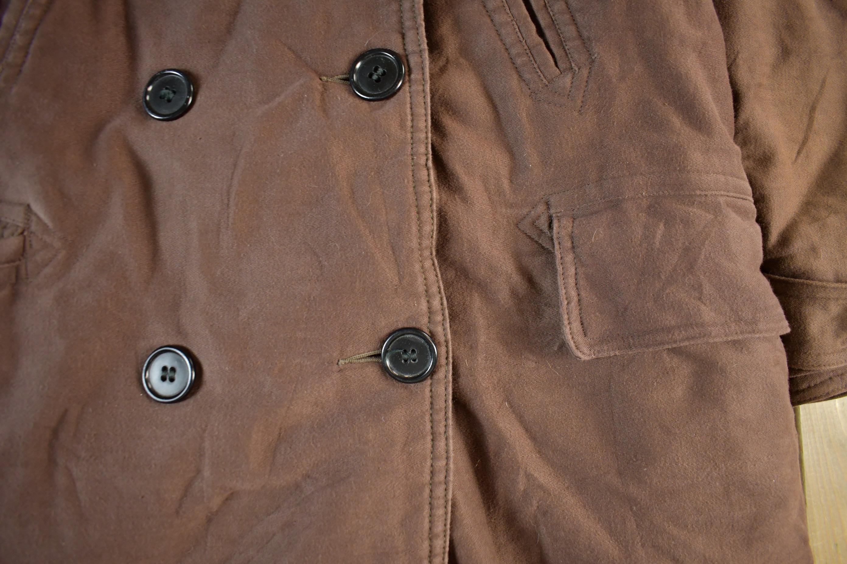 Vintage 1940s U.S. Military Mackinaw WW2 Double Breasted Shearling