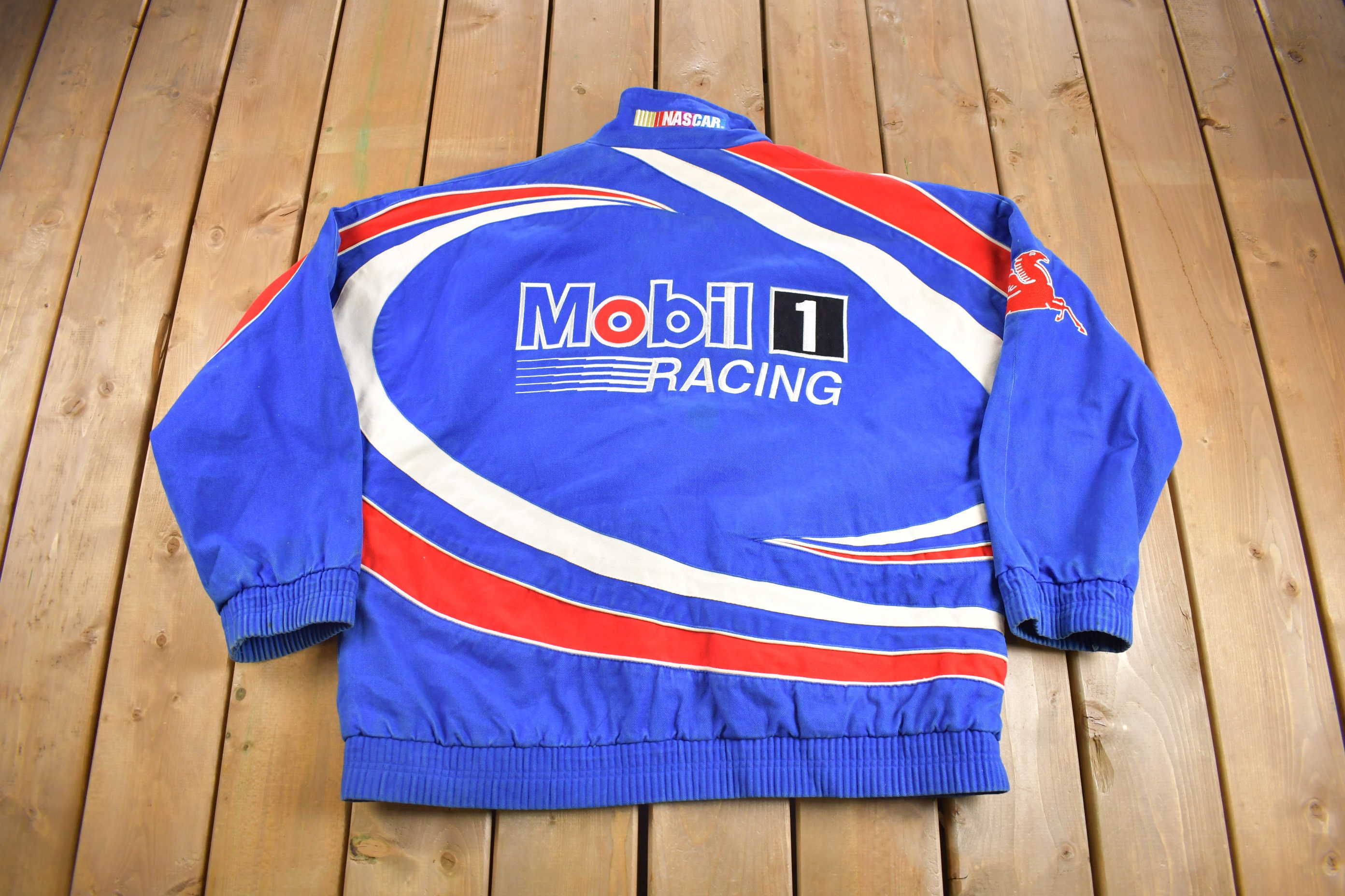 90s Mobil 1 Racing ジャンパー Mサイズ West Mobil 1 Racing Jacket - Mobil 1 Nascar Jacket