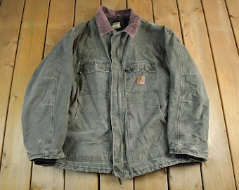 Vintage 1990s Carhartt Aztec Western Active Jac Jacket Size