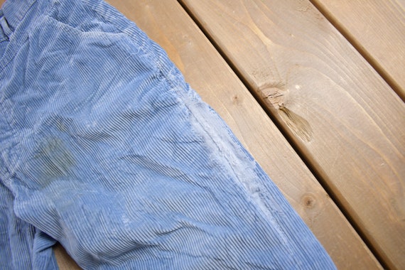 Vintage 1970s Lee Blue Corduroy Trousers Size 26 … - image 6