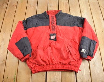 Vintage 1990s Detroit Red Wings NHL Starter Jacket / Sportswear / Streetwear / Color Block / Hockey