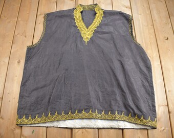 Vintage 1990s Traditional Indian Garment Shirt / Vintage Shirt / Streetwear / Sleeveless