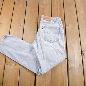 Vintage 1990s Levi&#39;s 505 Jeans Size 33 x 29 / Distressed Denim / Straight Leg / Vintage Levi&#39;s / Regular Fit