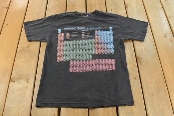Vintage 1990s Periodic Table Of The Elements Single Stitch Graphic T Shirt Men's M