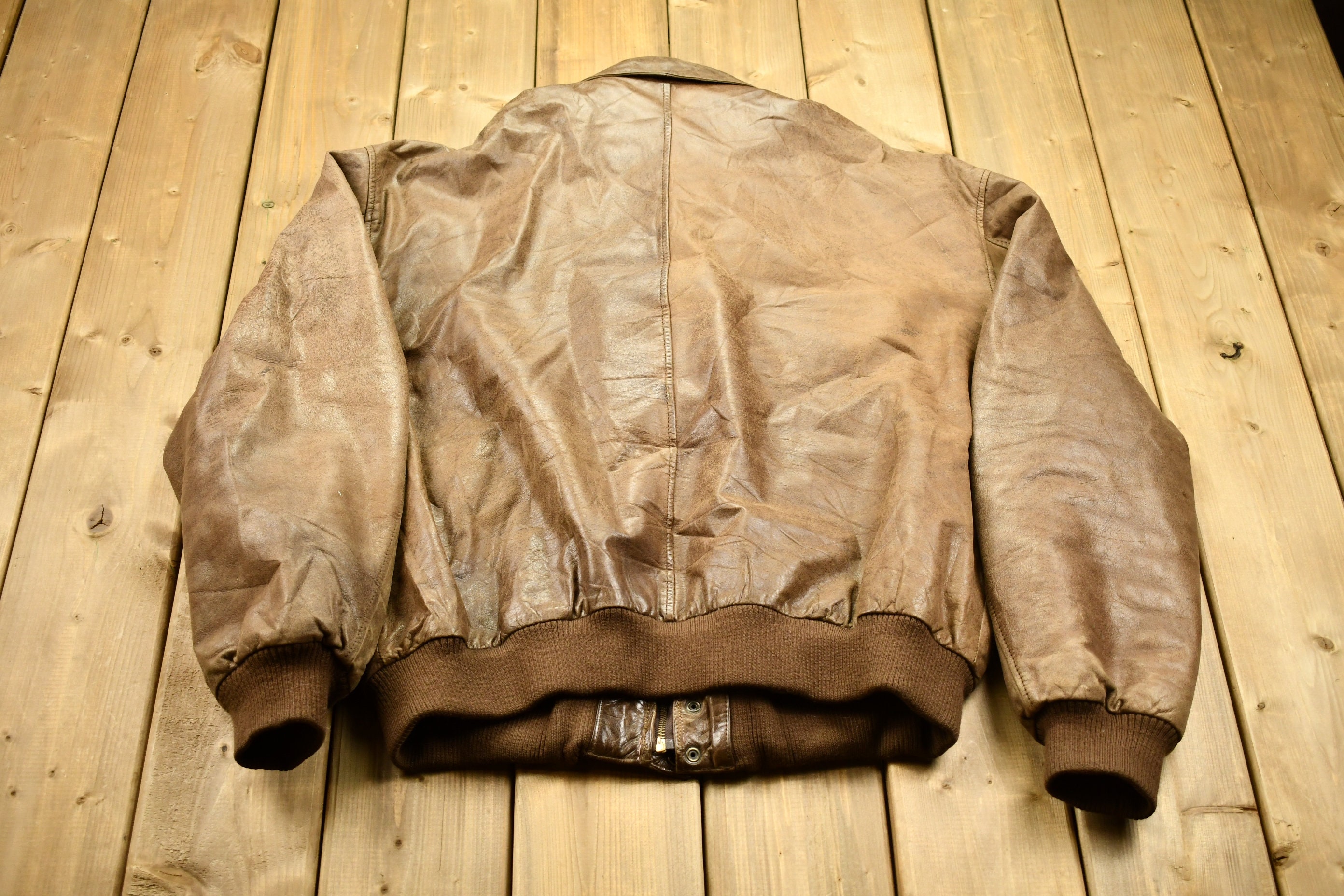 Vintage 1990s Adventure Bound Leather Varsity Jacket / Fall Vintage 1990s Adventure Bound Leather Varsity Jacket / Fall