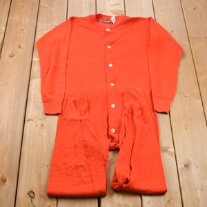 Vintage 1990s Red River Onesie Pajamas / 90s Sleepwear / Rare Vintage / Warm Clothes