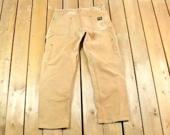 Vintage 1990s Stan Ray Double Knee Work Pants Size 38 x 31 / 90s Carpenter Pants / Made In USA / Distressed Carhartt / Vintage Workwear