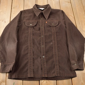 トップス Levi's Panatela (1970svest made in usa) Vintage 70s Levis Panatela Tops Shirt Mens L Corduroy Orange