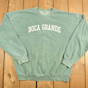 Vintage 1990s Boca Grande Crewneck Sweatshirt / 90s Crewneck / Souvenir Sweater / Streetwear / Travel And Vacation