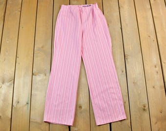 1970er Jahre Pink gestreifte Hose / Made in USA / American Vintage / Arbeitskleidung / Streetwear / Vintage Hose