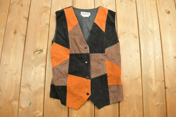 Vintage 1990s Bagatelle Suede Vest / Waistcoat / … - image 1