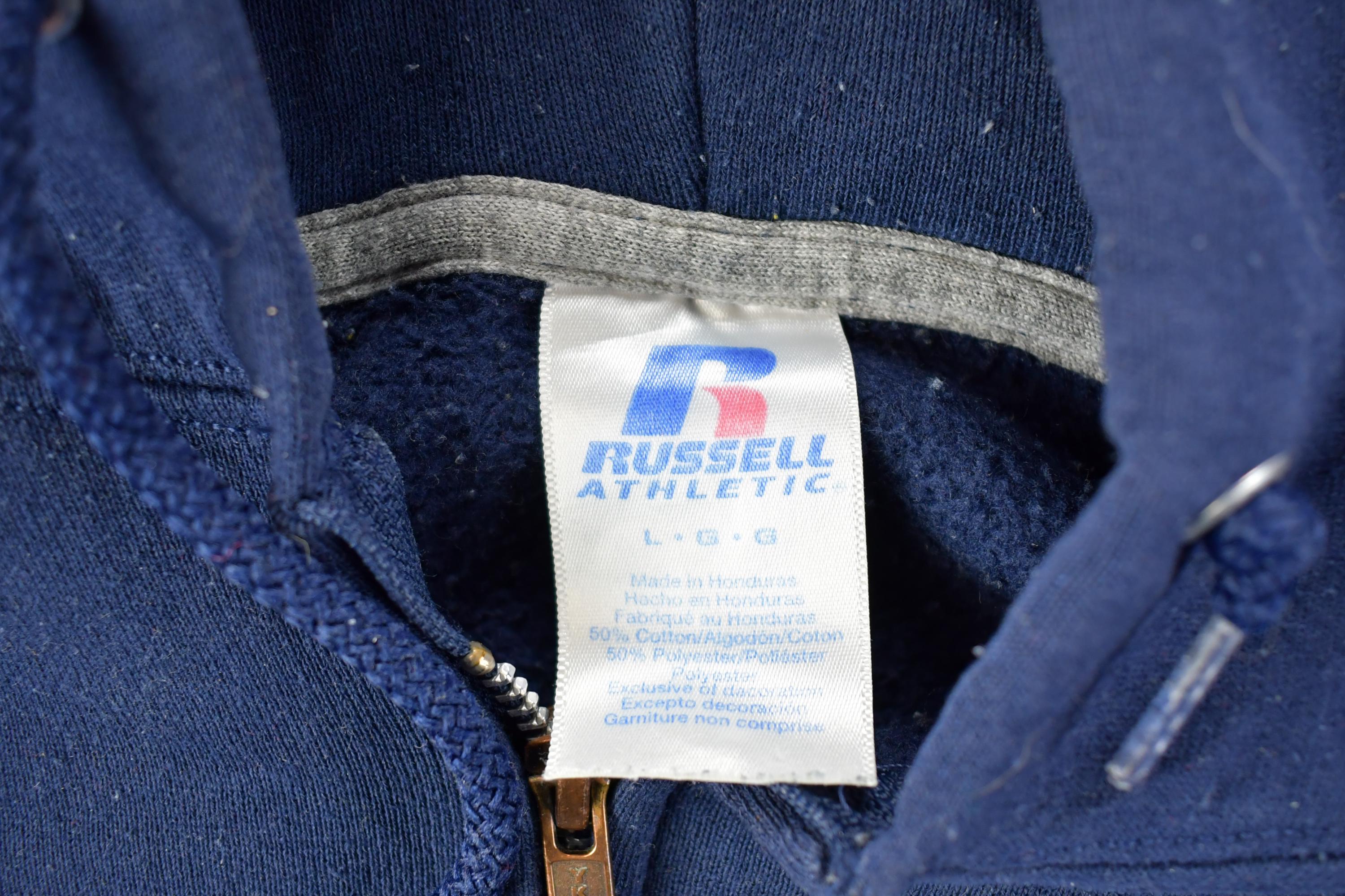Vintage 1990s Russell Athletics Blank Zip up Hoodie Sweatshirt