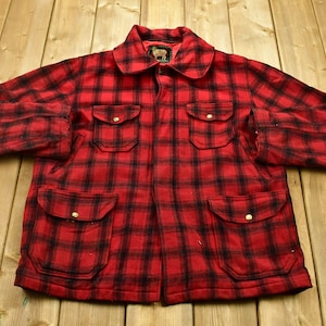 Vintage 1950s Woolrich Buffalo Plaid Wool Hunting Jacket / True Vintage / Woolrich Woolen Mills / Buffalo Plaid Jacket / 1950s Jacket