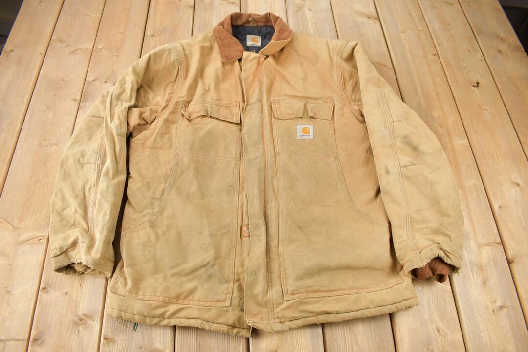 90s usa製 Carhartt Traditional Jacket Vintage 1990s Precise Mechanical Ltd. Carhartt Traditional