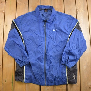 Vintage 1990s Nike Color Block Windbreaker Jacket / 1990s Nike / Vintage Running Jacket / Streetwear / Athleisure / Outerwear / Gray Tag