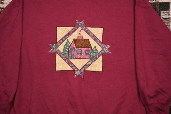 Vintage 1990s House Embroidered Graphic Crewneck … - image 3