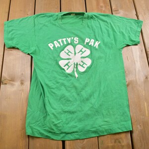 Vintage 1980s Patty&#39;s Pak Clover Graphic T Shirt / Vintage T Shirt / Streetwear / Graphic Tee / Single Stitch / Made In USA