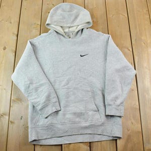Vintage 1990s Nike Embroidered Mini Swoosh Hoodie Sweatshirt / Vintage Nike / Sportswear / Streetwear / Athleisure