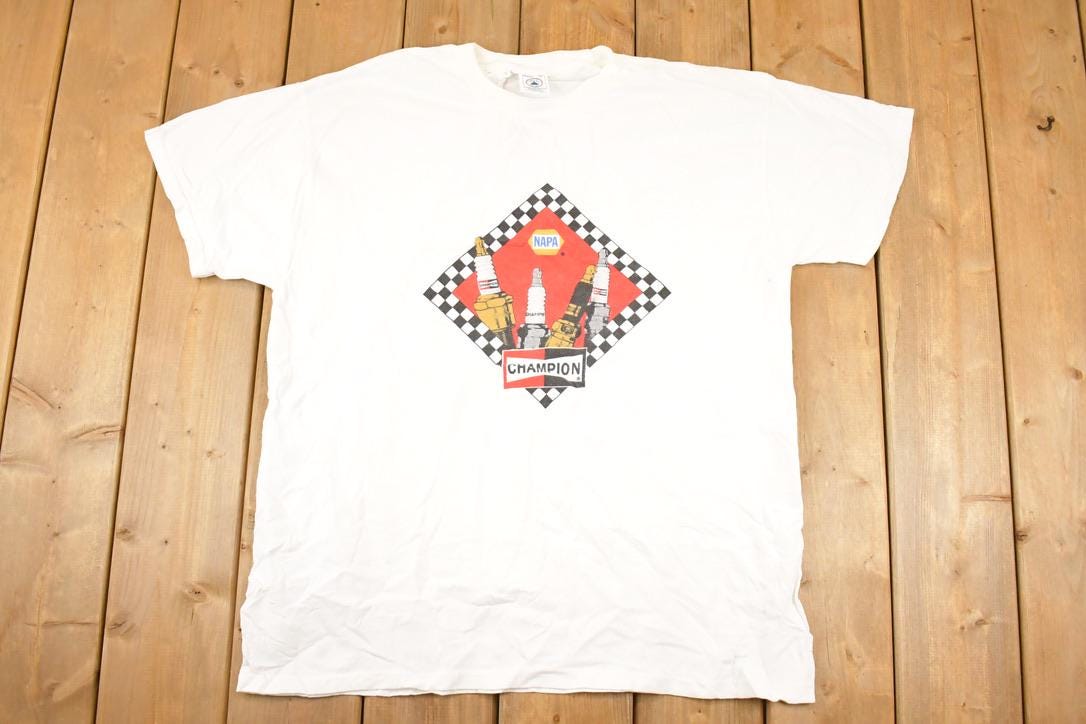 Vintage Champion Spark Plug Shirt - Etsy
