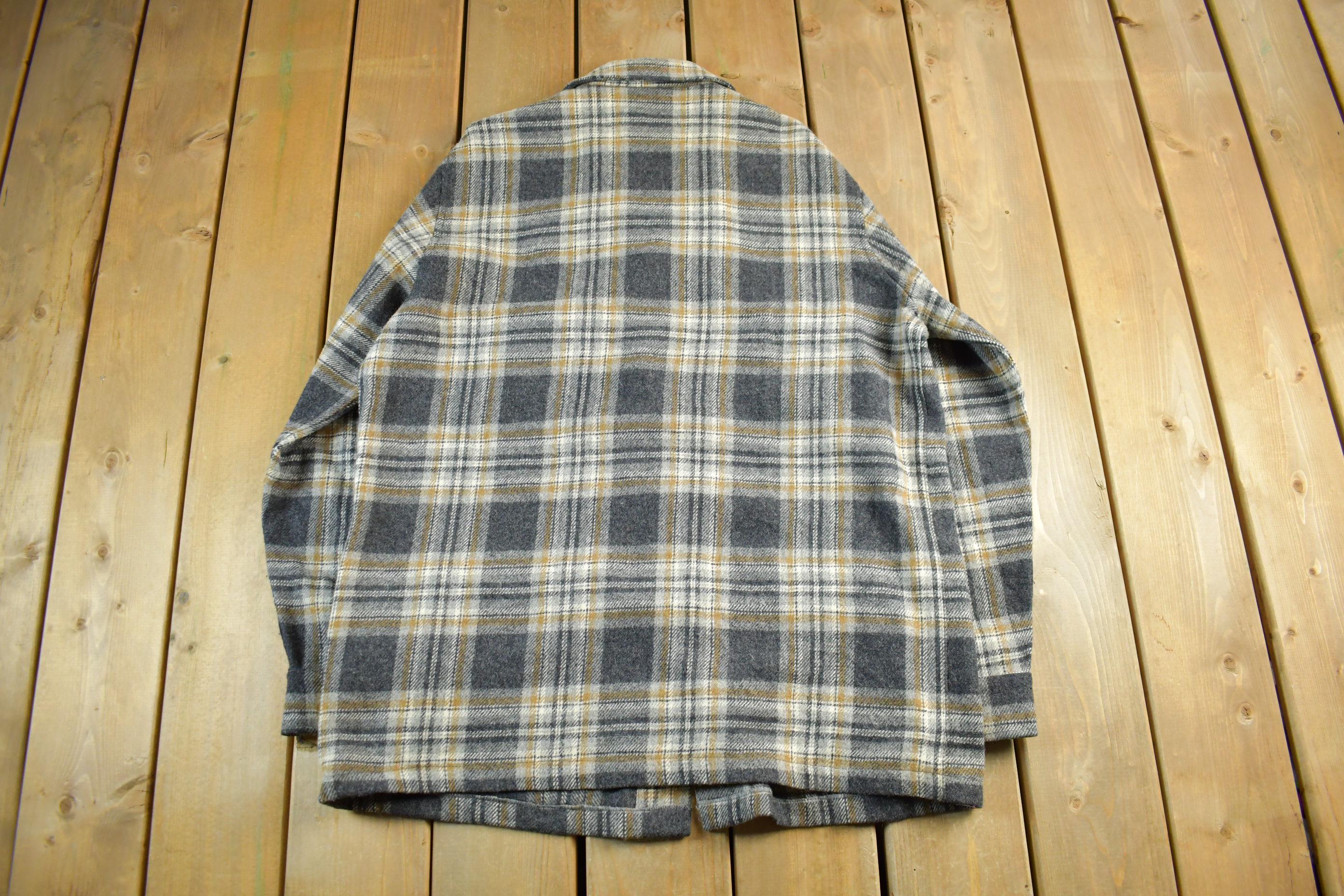 Vintage 1960s Bemidji Woolen Mills Wool Vintage Button up Shirt