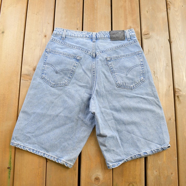 Vintage des années 1990 Levi's Silver Tab Baggy Jean Shorts Taille 31 / Shorts des années 90 / Made In USA / Délavage clair / Silvertab Jort