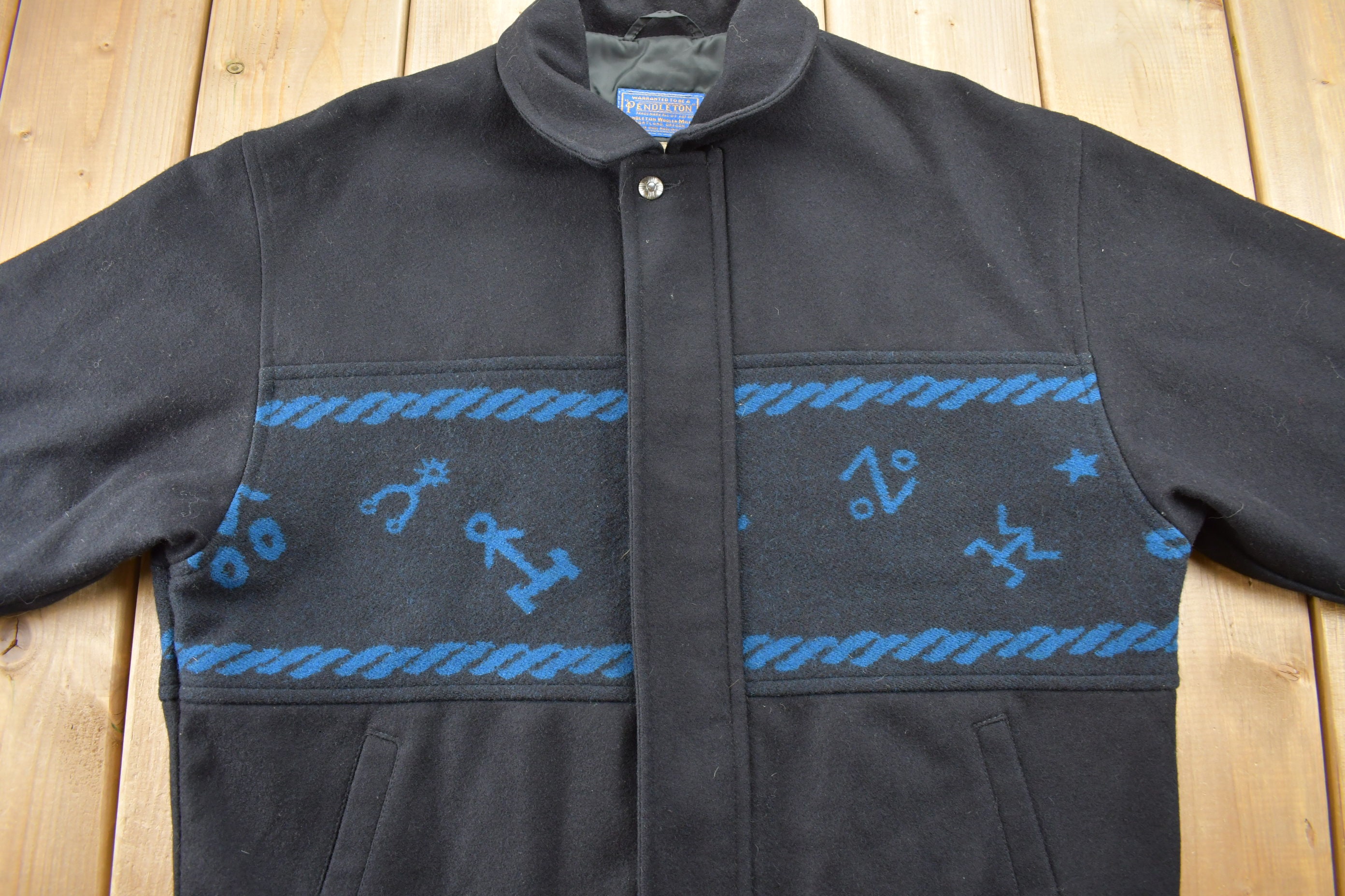 Vintage 1980s Pendleton High Grade Western Wear Anchor Jacket 