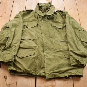 Vintage 1987 Cold Weather Field Coat / Zip Up Jacket / US Army Green / Vintage Army / Military Jacket / Outdoor Wear