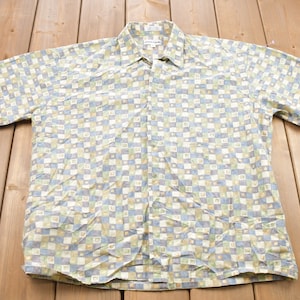 Vintage 1990s Pierre Cardin Button Up Shirt / Rare Vintage / 80s Theme Party / Abstract Pattern / Casual Shirt / Formal Shirt