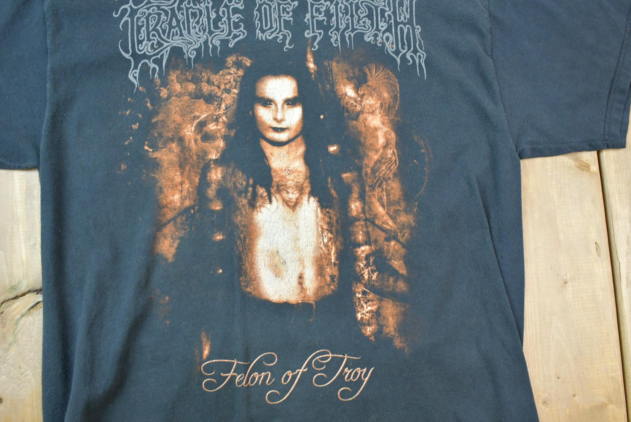 Vintage 2003 Cradle of Filth Rock Band Tee / Metal Band T-shirt 
