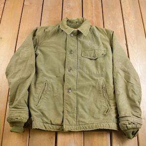 Vintage 1962 USN Navy Deck Jacket  / USN / US Army Green / Vintage Army / Militaria / True Vintage