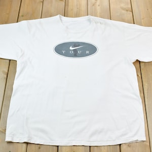 Vintage 1990s Nike Golf Tour Graphic T-Shirt / Golf Shirt / 90s Nike / Size XL-XXL / White