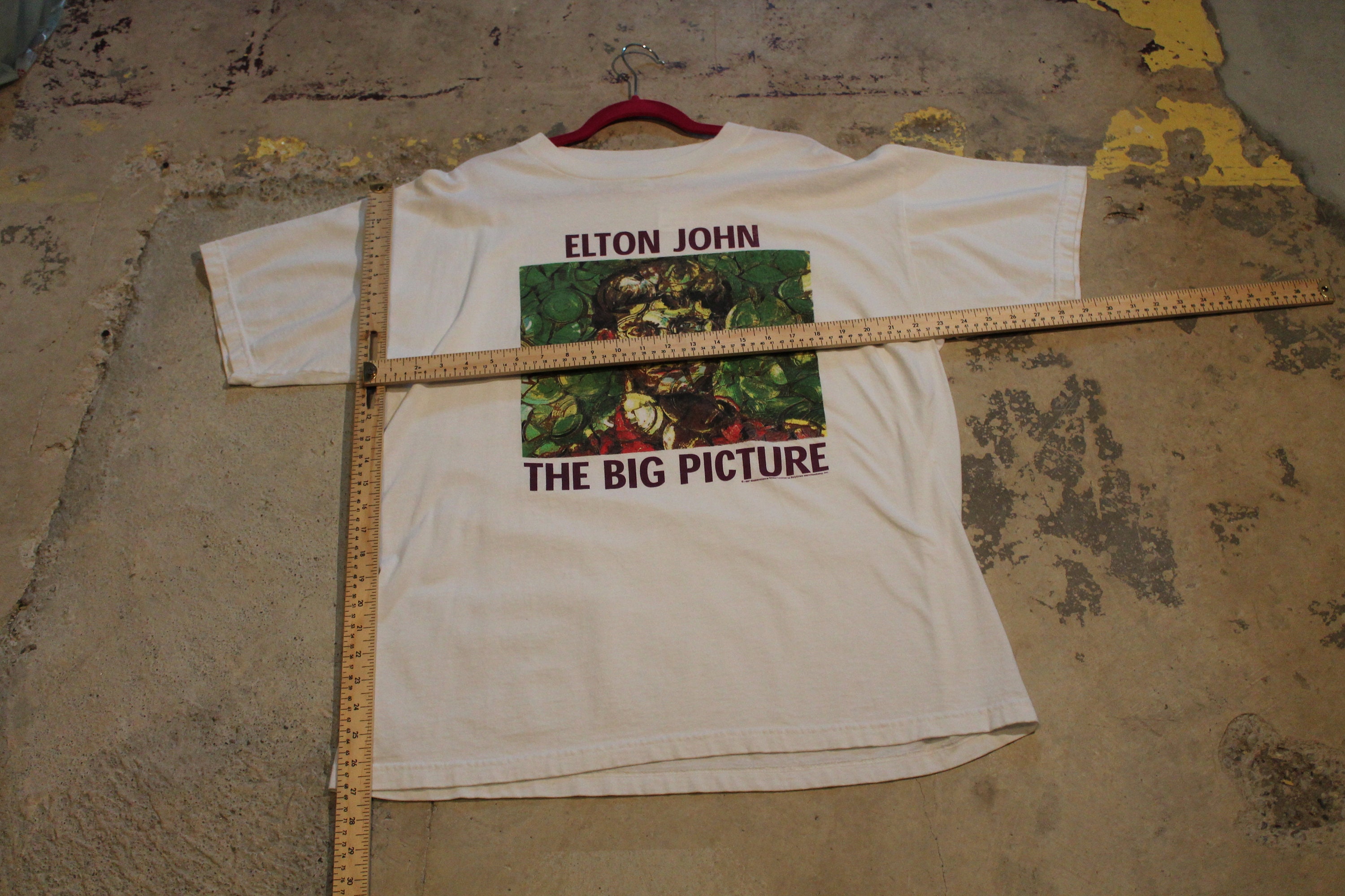 Vintage 1997 Elton John the Big Picture Graphic T Shirt / Concert