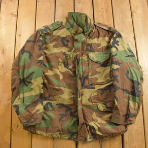 Vintage 1982s US Military Woodland Camouflage Cold Weather Field Jacket / US Army / Militaria / U.S. Army Top / Authentic Military Gear