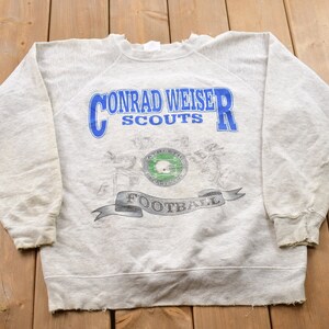 Vintage 1990s Conrad Weiser Scouts Football Crewneck Sweatshirt / 90s Crewneck / Souvenir Sweater / Streetwear / Travel And Vacation