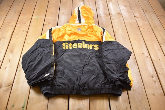 Vintage 1990s Pittsburgh Steelers Starter Hooded … - image 1