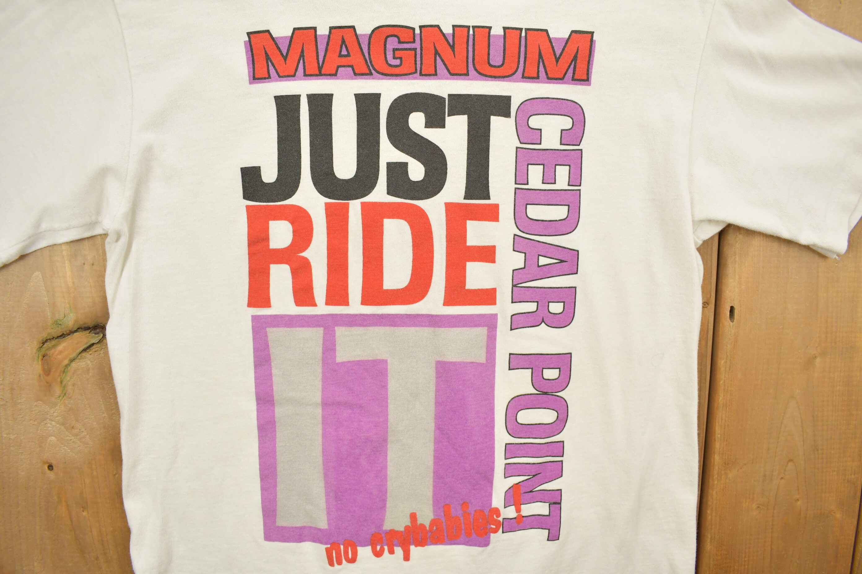 Vintage 1990s Cedar Point Magnum Ride Graphic T-shirt / Streetwear 