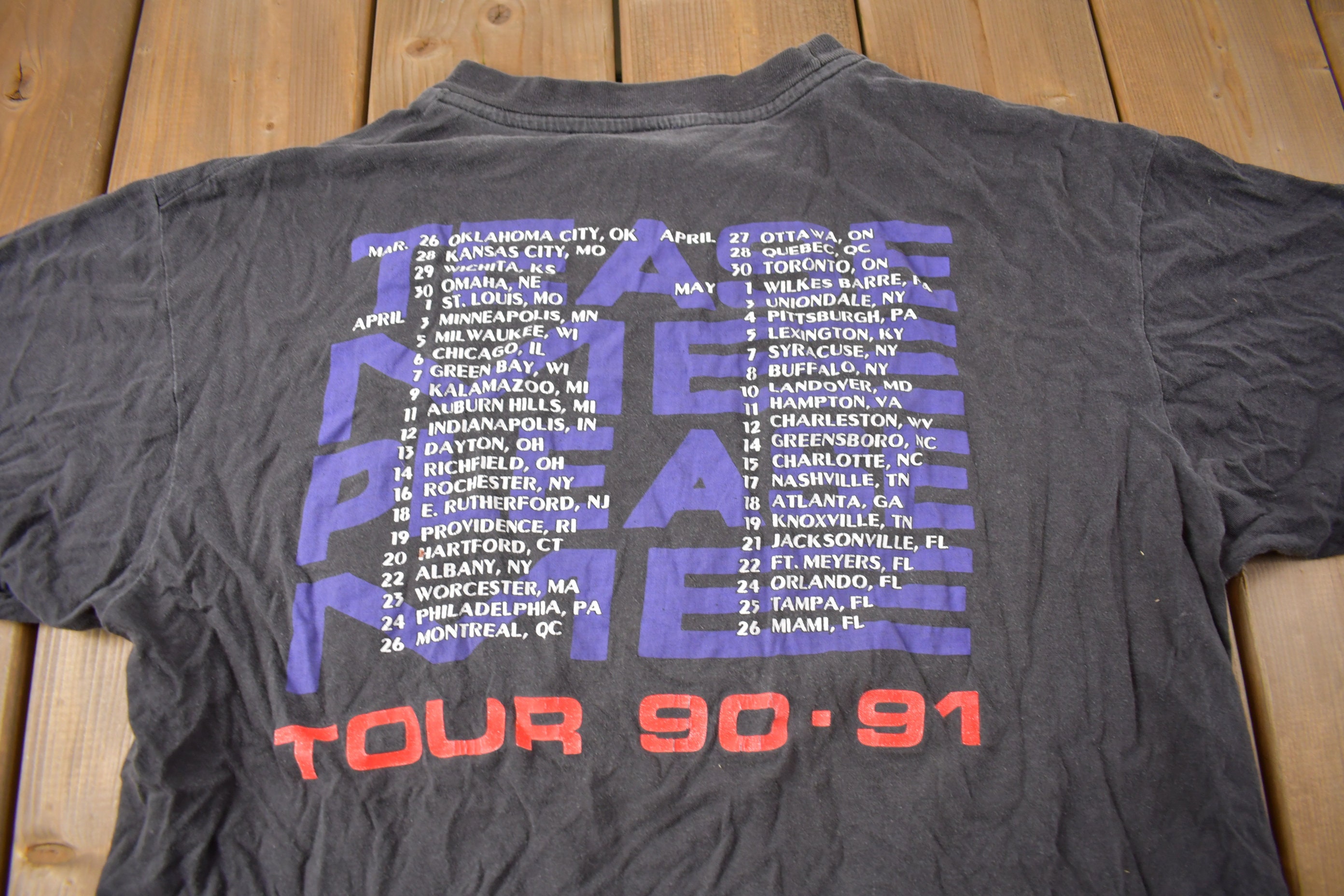 Vintage 1990 Scorpions Tease Me Please Me Tour T-shirt / Band Tee