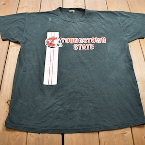 Vintage 1990sspiel von Russel Athletics Youngstown State Penguins Universität T-Shirt / Collegeshirt