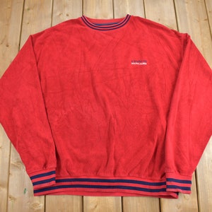 Vintage 1990s Chaps Ralph Lauren Fleece Crewneck Sweater / 90s Crewneck / Vintage Crewneck / Embroidery / 90s Fashion / Sportswear