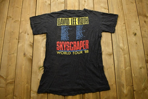 Vintage 1988 David Lee Roth Skyscraper Band T-shirt / Band Tee
