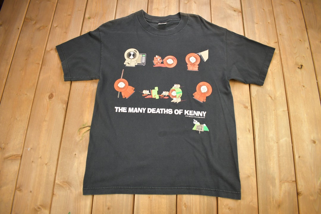 Vintage 1998 the Many Deaths of Kenny South Park Graphic T-shirt
