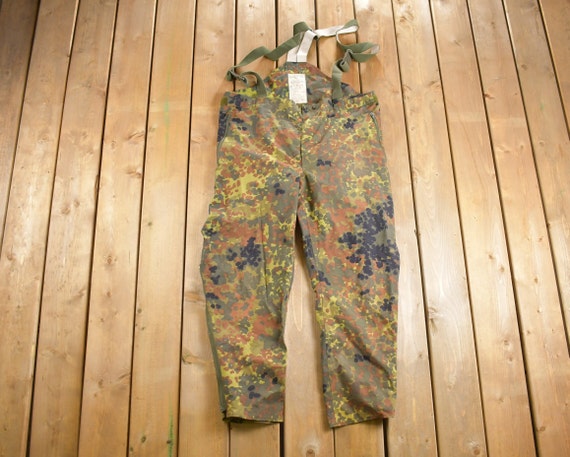 Vintage 1991 German Army Camouflage Suspenders Si… - image 2