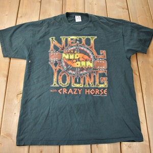 Vintage 1996 Neil Young With Crazy Horse Tour Band T-shirt Made in USA