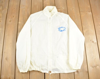 Vintage jaren 1970 Capital Bermuda souvenir windjack / jaren 80 / atletische lente zomer / True Vintage / Streetwear / Made in USA / Basics