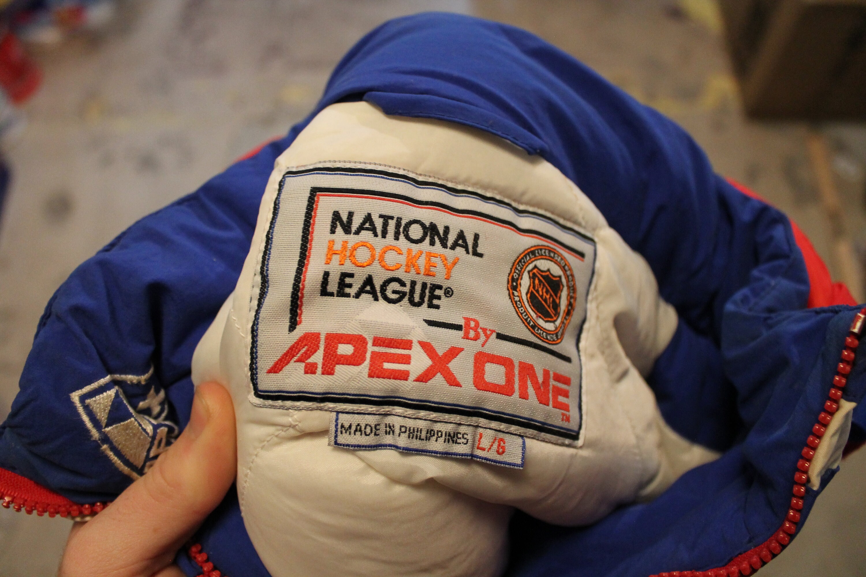 Vintage 1990s Montreal Canadiens NHL Apex One Quarter Zip Puffer