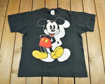 Vintage 1990s Disney Mickey Mouse Promo T-Shirt Men's XL / 90s Graphic Tee / Made In USA / 90s Disney Tee / Single Stitch