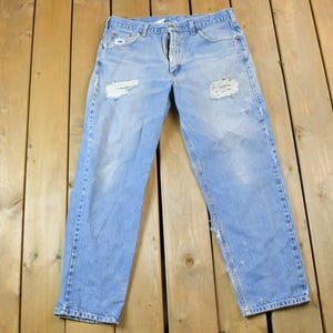 Vintage 1990s Carhartt Work Pants Size 36 x 30 / 90s Carpenter Pants / Made In USA / Distressed Carhartt / Vintage Workwear
