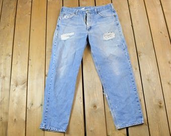 Vintage 1990s Carhartt Work Pants Size 36 x 30 / 90s Carpenter Pants / Made In USA / Distressed Carhartt / Vintage Workwear