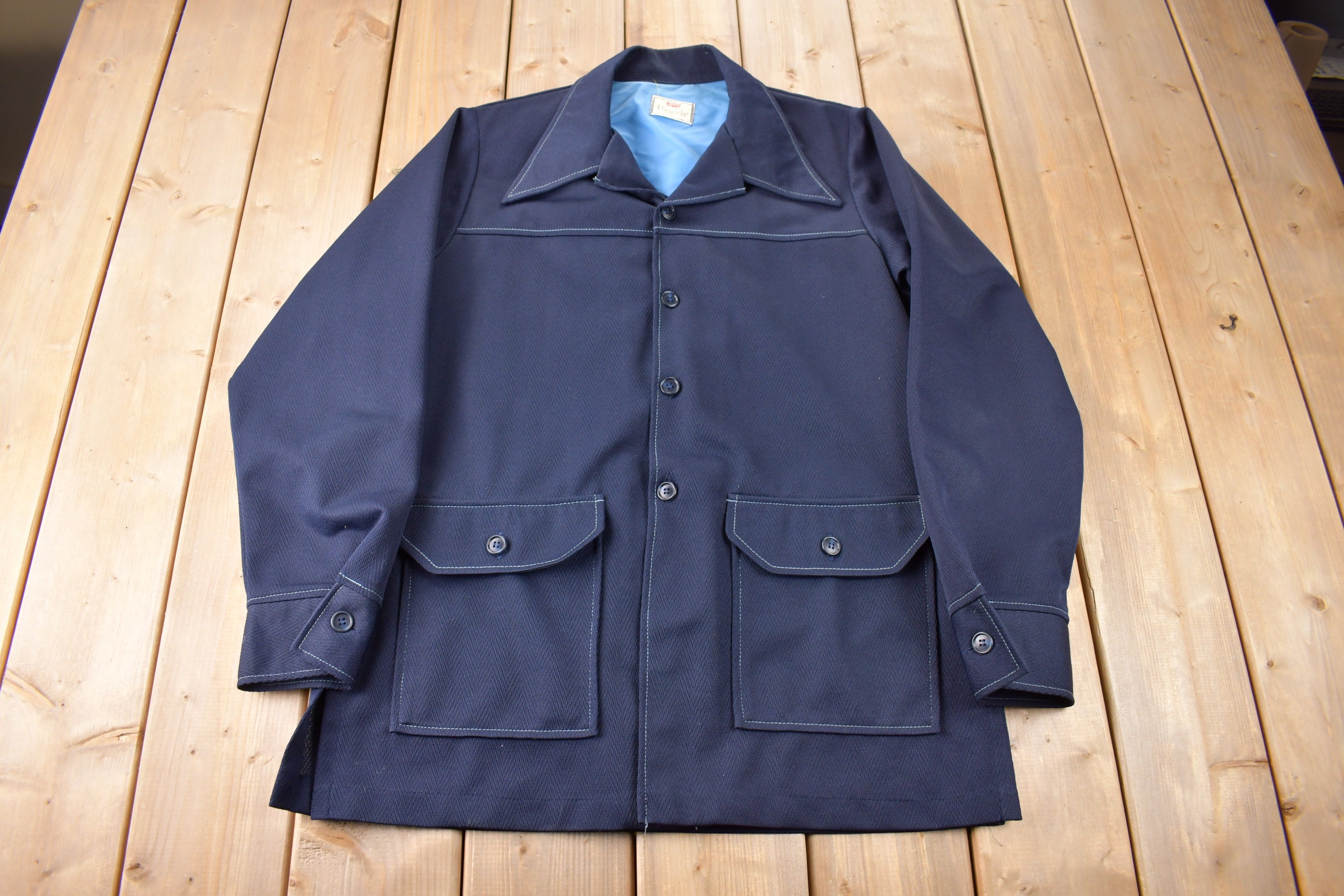 トップス Levi's Panatela (1970svest made in usa) Vintage 1970s Levi's Panatela Tops Blue Western Style Button